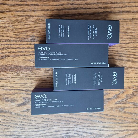 Lot of 4 Evo Purple Peppermint Instant Color Correction Toothpaste 3.5 oz 3/2027 - Picture 16 of 16